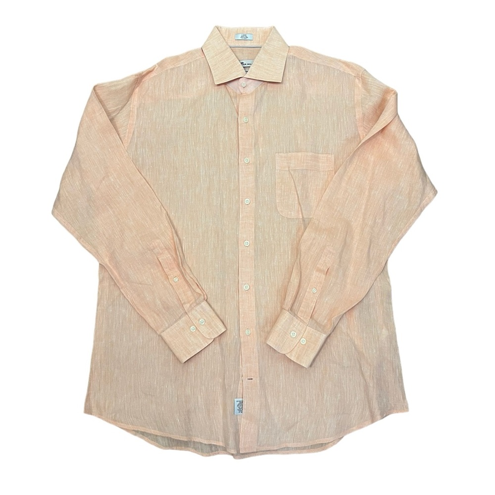 Peter Millar Crown Cool 100% Linen Long Sleeve Shirt